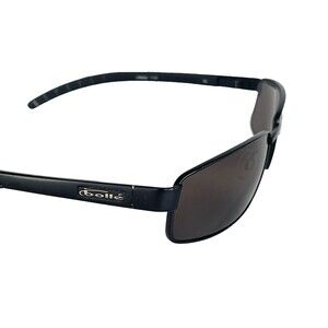 Bolle J-Walker 11190 Dark Black Polarized Sunglasses Oval Frames Italy TB Unisex